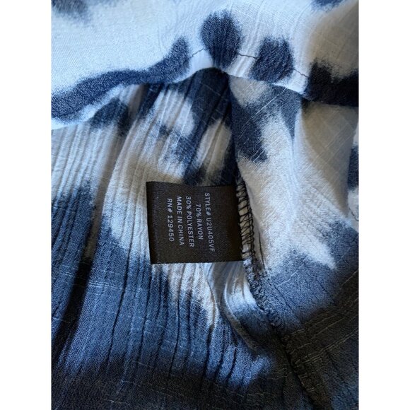 Lee Womens XLarge Tie-Dye Long Sleeve Blouse Polyester/Rayon - Picture 3 of 8